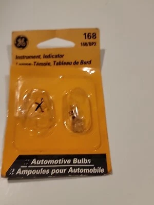 GE 168 Bombilla Lámpara Miniatura 5w Base Cuña 12 Voltios T3-1/4 (1) Foto 1 de 3