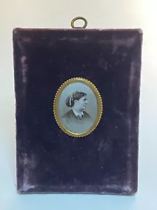 Photographie sur émail - Lafon de Camarsac (1821-1905)- Signé&daté au dos - 1875 - Foto 1 di 7