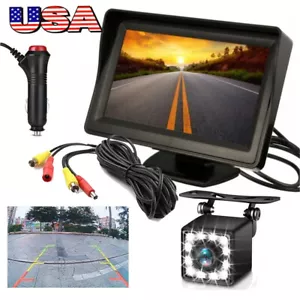 Car Backup Camera 4.3In Monitor Parking System Reverse Rear View Camera For Car - Picture 1 of 12