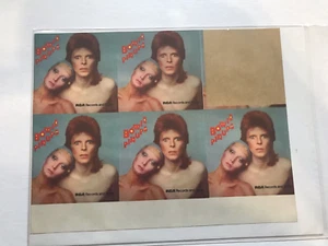 Hoja de pegatinas promocionales David Bowie 1973 RCA - Imagen 1 de 1
