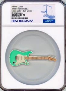 Pamp Suisse 2022 Fender Gitarre Surf Green Stratocaster Shaped NGC 70 FR 1oz - Bild 1 von 3