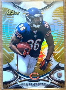 2015 Topps Finest - Jeremy Langford - Rookie Gold Refractor/150 🐻 - Imagen 1 de 2
