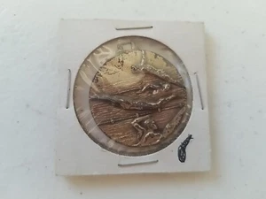 Vintage Swimming Diving Medallion Pendant Copper Color Miami Springs 4/7/1962 - Bild 1 von 2