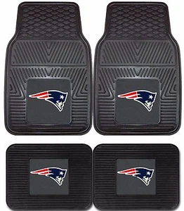New England Patriots strapazierfähige Fußmatten 2 & 4-teilige Sets für Autos LKW & SUVs - Bild 1 von 4
