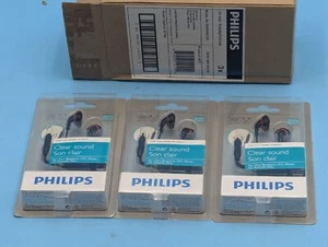 3 New/Sealed Packages of Philips Clear Sound Headphones Earbuds - Picture 1 of 3