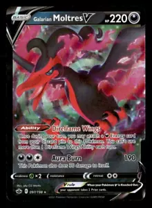 SWSH06: Regno Ghiacciante #097/198 Galarian Moltres V Ultra Rara - Foto 1 di 2