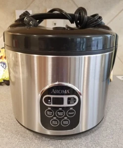 AROMA ARC-150SB 5 qt Digital Cool-Touch Rice Cooker Silver EXCELLENT CONDITION - Picture 1 of 8