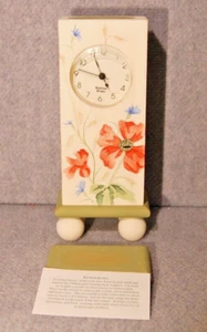 Danielson Designs 10” Wooden Hand Painted POPPY Mantle Table Clock Made USA - Picture 1 of 3