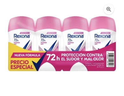 4 REXONA PÓ DESODORANTE SECO BASTÃO 45g  - Imagem 1 de 3