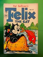 Felix the Cat #42 (1953) Toby Press • Pat Sullivan • Canoe - Fishing Cover Good