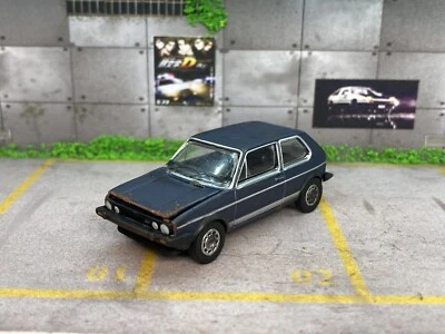 Volkswagen Golf 1983 oxidado desgastado personalizado 1/64 diecast proyecto coche granero encontrar Foto 1 de 4