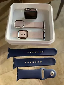 Apple iWatch Watch Series 1 38mm Stainless Steel With 2 Bands Charger & Box - Picture 1 of 10