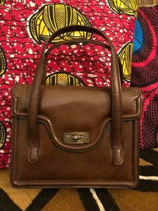 Borsetta marrone vintage anni 70s vtg brown small handbag - Foto 1 di 4