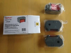 NuPost PT-1000 Red Ribbon Cassettes FRANCOTYP-POSTALIA, 51.0019.5301.00, 3-pack - Picture 1 of 4