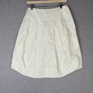 Marni Womens Italy 42 US 6 Pleated Front Knee Length Skirt Cream Pockets Lined - Picture 1 of 8