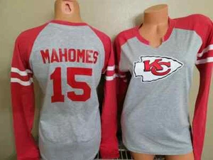 50201 Kansas City Chiefs Patrick Mahomes Damen-Fußballshirt "Scoop Neck" neu - Bild 1 von 1