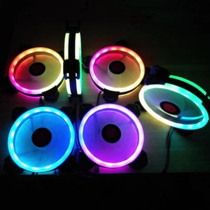 5*RGB Gehaeuseluefter Game Max 120mm PC Gehäuse Lüfter 7 Farben LED Ring - Bild 1 von 9