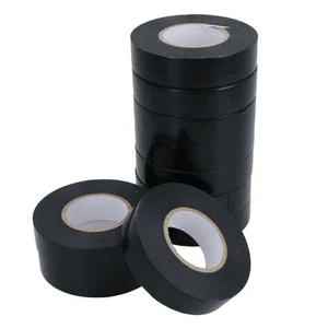 BLACK electrical insulation tape 19mm wide x 20 metres long (pack of 10) TE482 - Picture 1 of 6