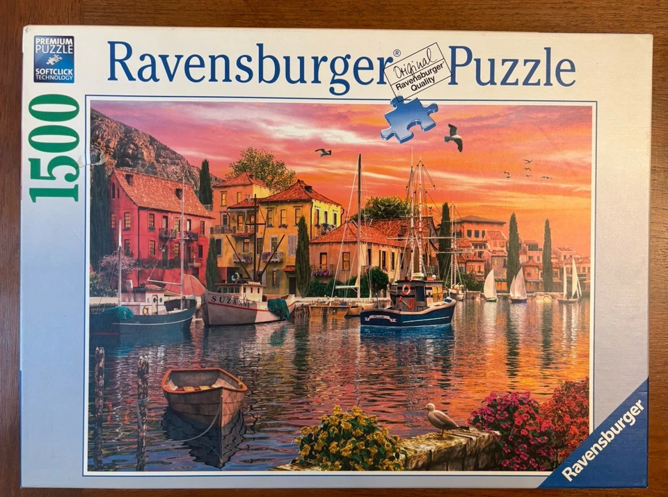 Ravensburger 1500 Pieces Jigsaw  Mediterranean Harbor 2013 No. 162802 - Image 1 of 4