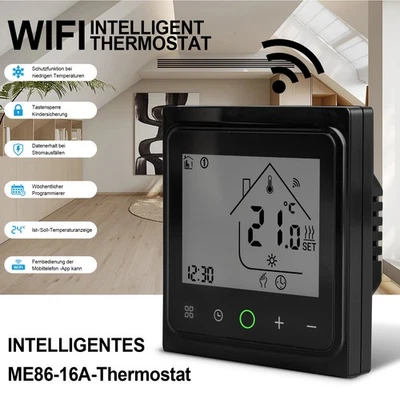 Touchscreen Thermostat Fußbodenheizung Programmierbar 7 Tage Regelbar zu Hause - Bild 1 von 4