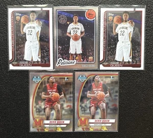 ¡Lote de 5 tarjetas de novato DERIK QUEEN RC! ¡Baloncesto Topps 2025-26! *Pelicanos - Imagen 1 de 1