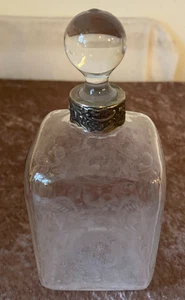 Vintage Dekanter / Karaffe mit  Silberkragen - Bild 1 von 6