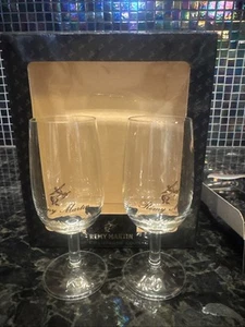 Remy Martin Fine Champagne Cognac 2 Stemmed 4oz Glasses NEW IN GIFT BOX NIB BEST - Picture 1 of 9