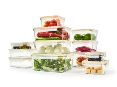 Sens 24Pcs Glass Food Storage Set – Airtight & Leakproof, 8 Different Sizes, ... - Image 1 of 4