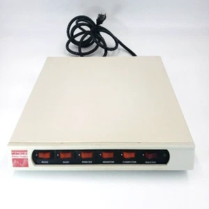 VTG 80s Memorex Power Center (TVSS1449 PC-006-1) 5 Outlet Surge Protector TESTED - Afbeelding 1 van 9