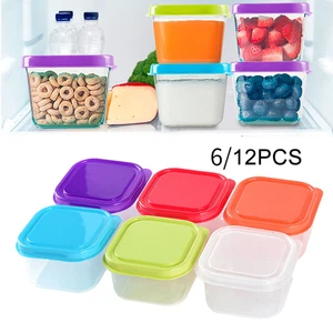 1/12X Mini Plastic Storage Containers Clear Small Box with Lids Food Storage Pot - Picture 1 of 16