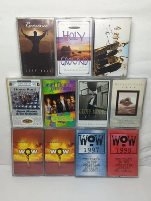 11 Christian cassette tape lot - WOW, Holy Ground, Geoff Moore, 4 Him.... - Image 1 of 4