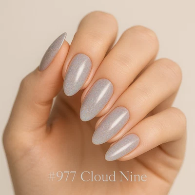 UV Shellack Nagellack Gel Gellack Color Club DUO #977 Hologramm Chrome made 🇺🇸 - Bild 1 von 4