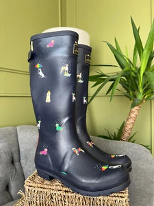 Joules Tall Wellies UK 9 dog design - Picture 1 of 11