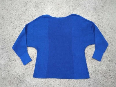 Tommy Bahama Suéter Mujer Grande Azul Pullover Cuello Barco Ala de Murciélago Acanalado Foto 1 de 4