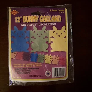 NEW Vintage Beistle Creationd 12’ Easter Bunny Garland 1990 #44128 USA - Picture 1 of 8