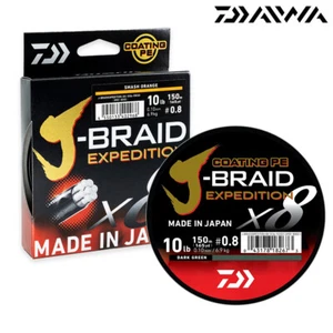 Daiwa x8 J-Braid Expedition Fishing Line 150m - Coarse Fishing Braid - Picture 1 of 7