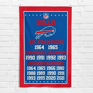 For Buffalo Bills Fans 3x5ft Flag Vintage Outdoor Mafia Winners Memorable Banner