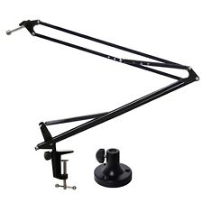 LyxPro DKR-1 Microphone Stand & Mic Arm, Mount Adjustable Mic Boom Arm, Black