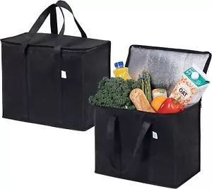 2 Pack Insulated Cooler Bags - Reusable, Foldable, Heavy-Duty for Groceries - Picture 1 of 8