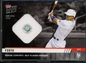 2019 Topps Now Players Weekend gioco Michael Conforto reliquia indossata #d/99 - Foto 1 di 2
