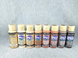 DecoArt Americana 8er SET Schoko Töne Acrylfarbe 8x 59ml Schoko Töne & Gold - Bild 1 von 2