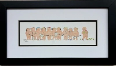 Dianne L Patterson "¿Quién tiene las pelotas?" Arte de tenis caprichoso enmarcado personalizado NUEVO Foto 1 de 3