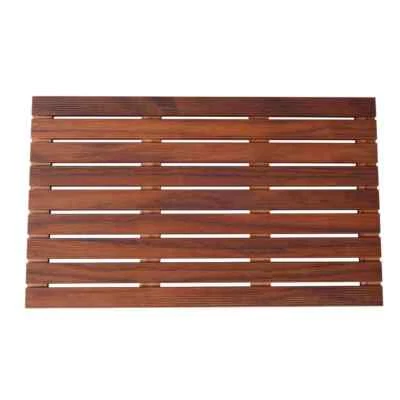 Alfombra de baño de madera de teca, alfombra antideslizante, alfombra de ducha, 31,5" L x 19,09" W para uso en spa. Foto 1 de 4