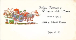 QSL Karte Amateurfunk Postkarte TI8XEC Frohe Weihnachten und einen guten Rutsch ins neue Jahr! nachricht - Bild 1 von 2