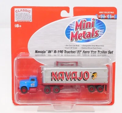 Mini-Metals 31133, Navajo IH R-190 Tractor / 32' Aero Van Trailer Set, HO Scale - Image 1 of 2