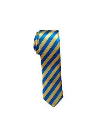 CB4 ACCESSORIES Mens Stripe Ties Formal or Leisure "Support Ukraine" Blue Yellow Stripe Tie