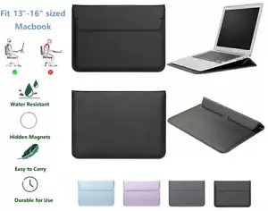 Custodia in pelle supporto custodia borsa da trasporto per Apple Macbook Air/Pro 13/14/15/16" - Foto 1 di 15