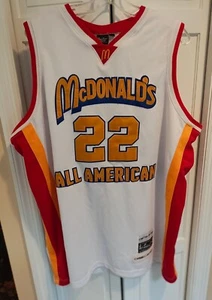 High School Legends Men's White McDonalds #22 Carmelo Anthony Jersey - Size 50 - Picture 1 of 5