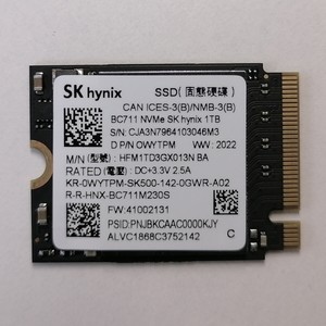SK hynix 1T GB NVMe M.2 2230 SSD ( BC 711 ) 1024GB (Steam Deck Compatable)