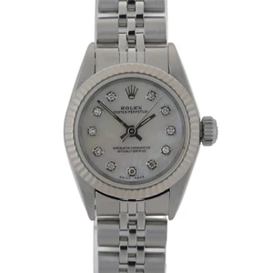 Rolex Oyster Perpetual 67194 MOP Diamond 26mm Auto Ladies Watch + Box/Papers - Picture 1 of 11